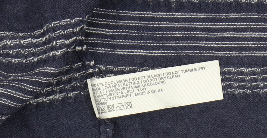 FatFace Women's Blue Striped Cardigan Size 10