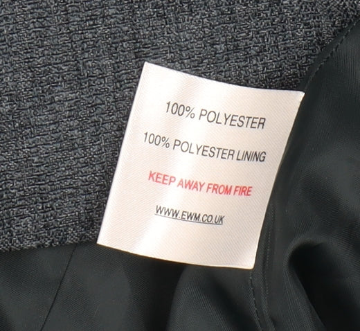 Brand and care label for Honor Millburn Grey Women's Blazer, size 12, Classic Style