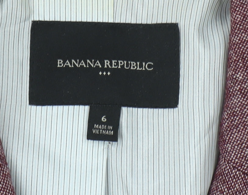 Banana Republic Women's Red Blazer Size 6 Classic Style