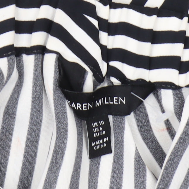 Karen Millen Women's Striped Off-Shoulder Blouse, Size 10