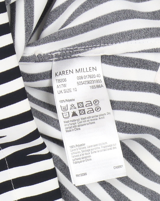 Karen Millen Women's Striped Off-Shoulder Blouse, Size 10
