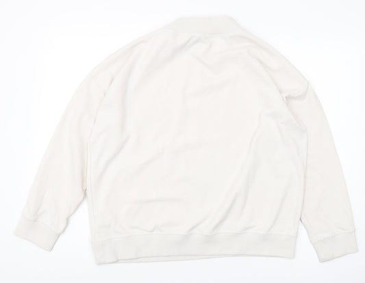Jigsaw Women's White Pullover Sweatshirt M