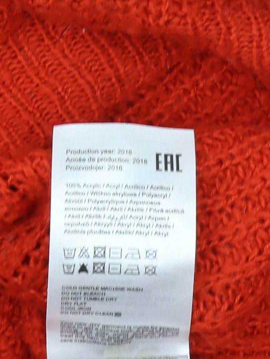 Brand and care label for Jacqueline de Yong Women's Red jumper L