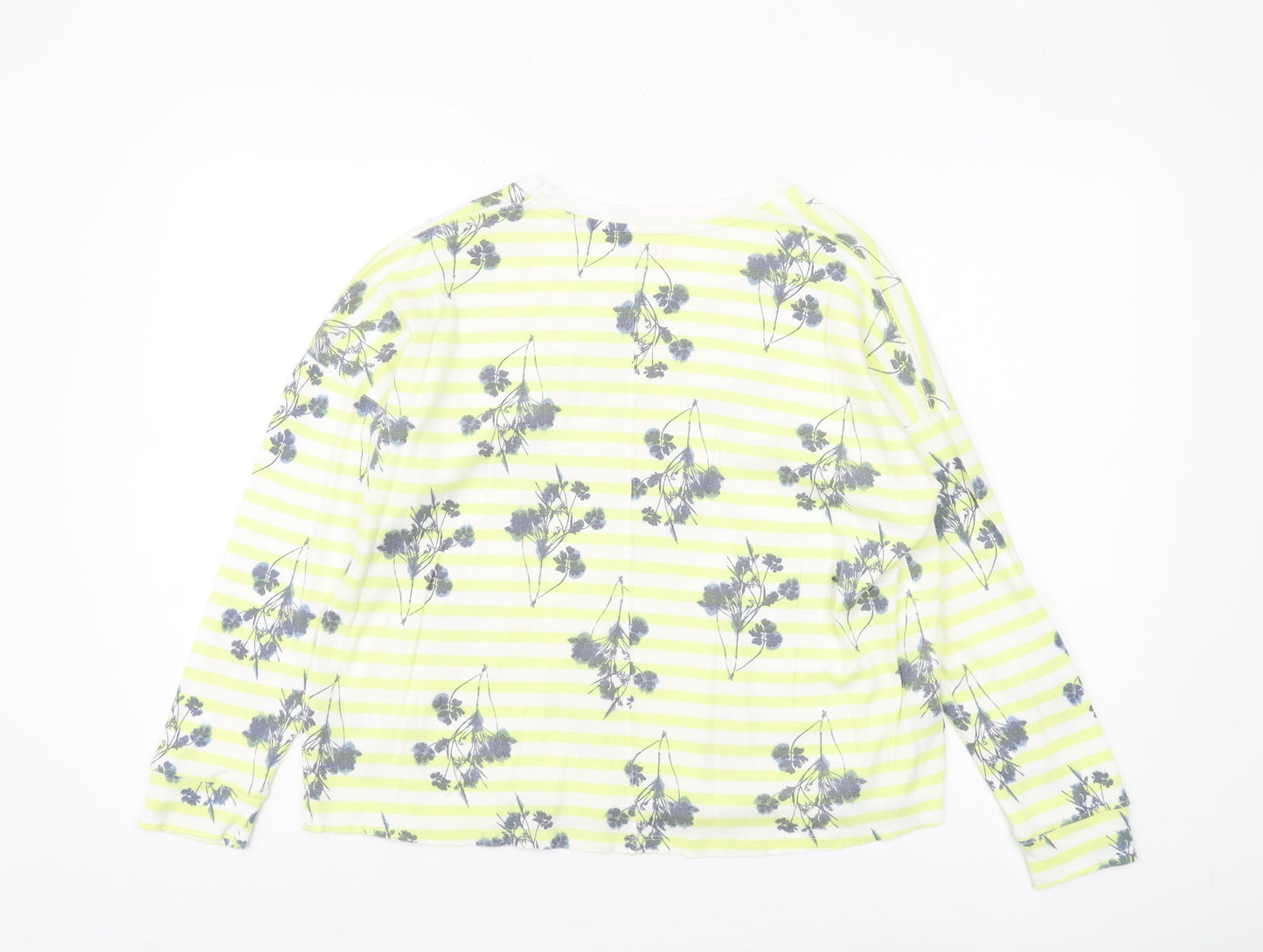 White Stuff Women's Striped Floral T-Shirt, Size 10