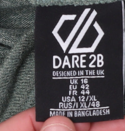 Dare 2b Women's Green Pullover Hoodie Size 16, Casual Style