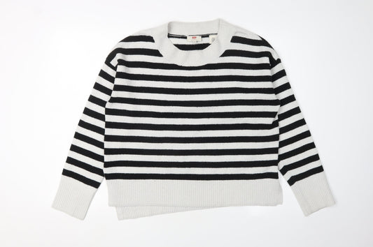 Levi's Women's Black Striped Pullover Jumper - Size S