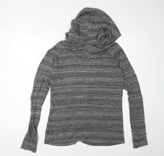 Brandy Melville Women's Grey Full Zip Hoodie One Size