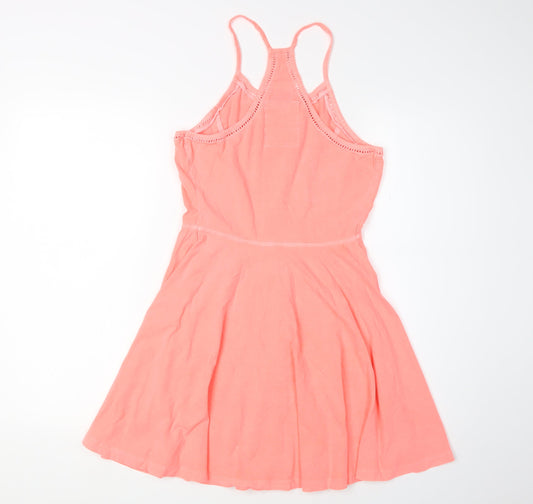 Superdry Women's Pink Skater Dress - S, Summertime Essential