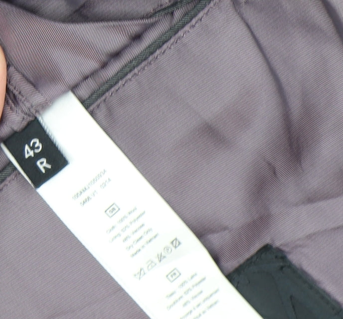T.M.Lewin Men's Grey Wool Blazer 43 Regular Fit
