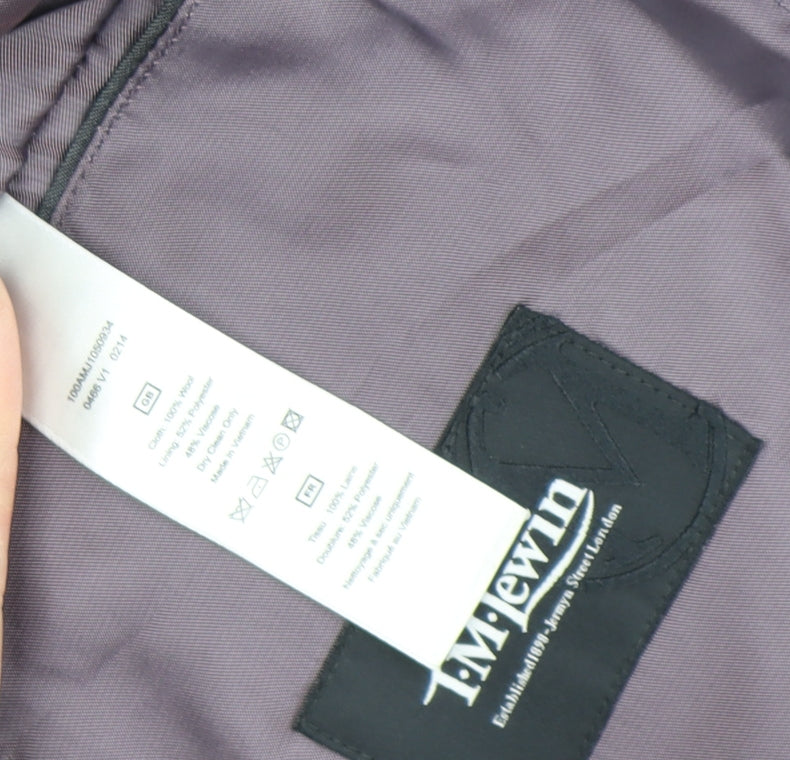 T.M.Lewin Men's Grey Wool Blazer 43 Regular Fit