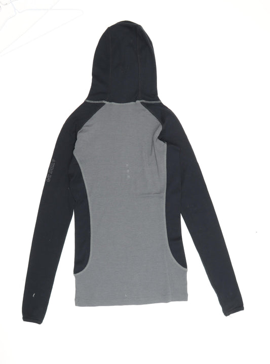 TOG24 Unisex Black Grey Pullover Hoodie S