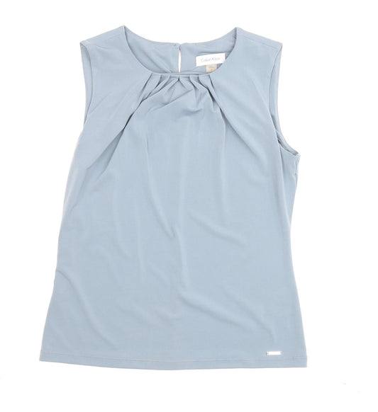 Calvin Klein Women's Blue Sleeveless Top, Size S