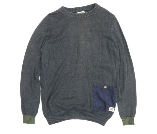 Jack & Jones Men's Green Pullover Jumper, Size S, Casual Knit