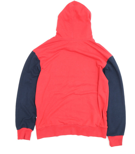 Converse Men's Red XL Pullover Hoodie with Logo