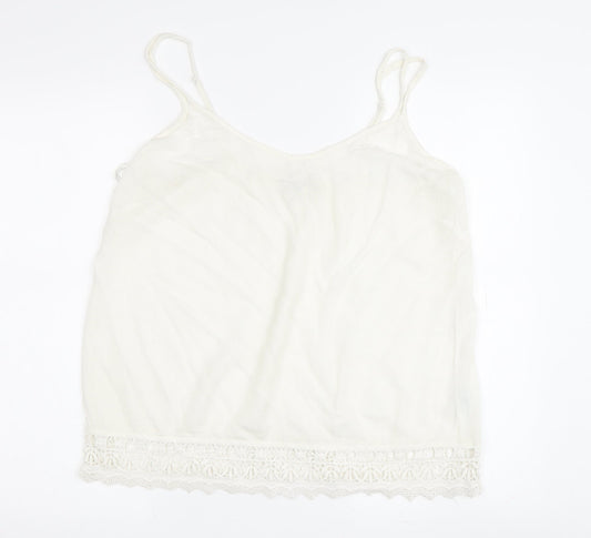 Womens UK Size 10 FatFace Ivory Viscose Tank