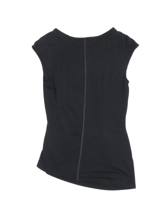 Womens UK Size 8 Karen Millen Black Elastane Blend Blouse