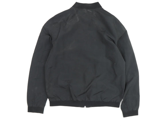 Jack & Jones Men's Black Bomber Jacket - Size L