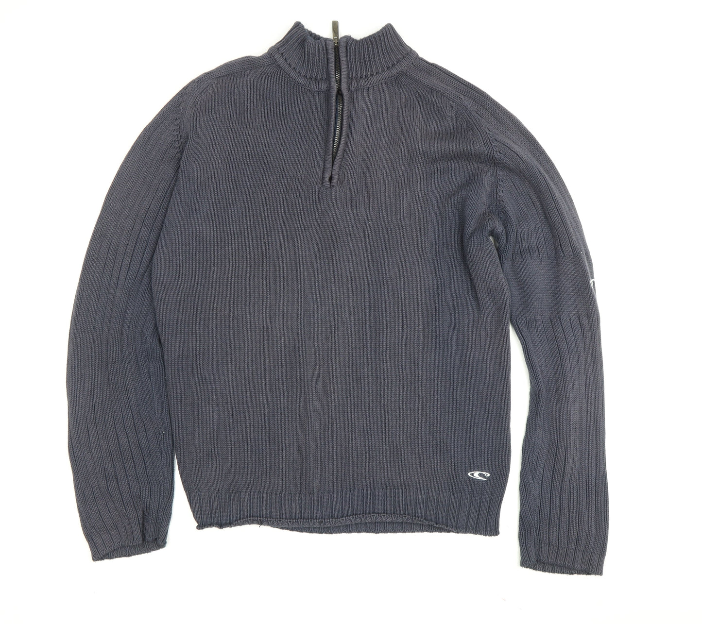 O'Neill Men's Grey Full Zip Jumper, Size L, Casual Knit