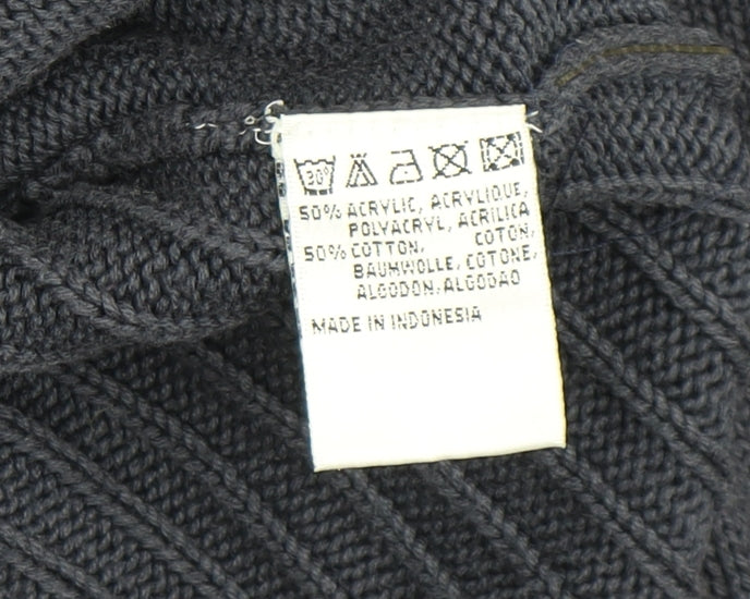O'Neill Men's Grey Full Zip Jumper, Size L, Casual Knit
