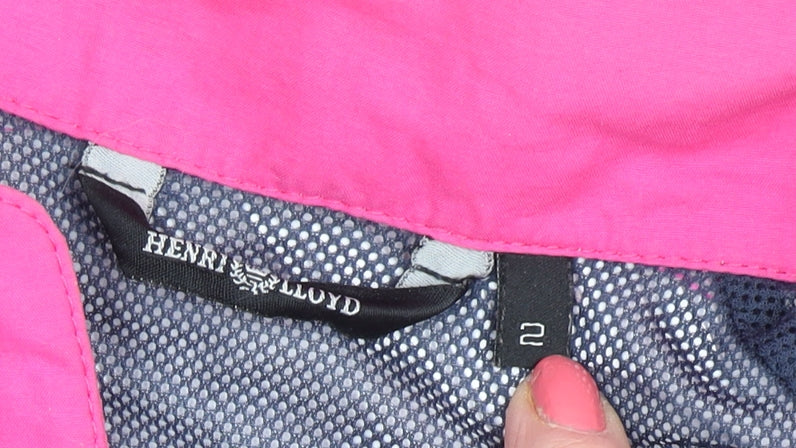 Henri Lloyd Women's Pink Windbreaker Jacket, Size 2, Casual