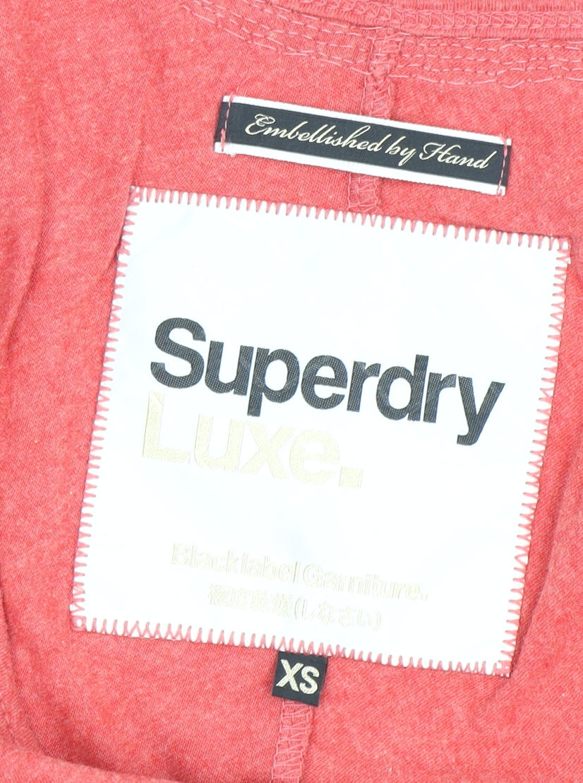 Superdry Women's Red Beaded Tank XS