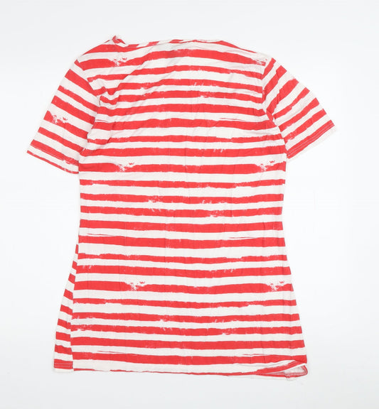 Womens UK Size XS Long Tall Sally Multicoloured Viscose Blend T-Shirt