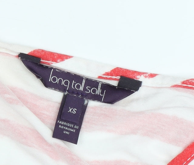 Long Tall Sally Women's Striped Multicoloured T-Shirt XS