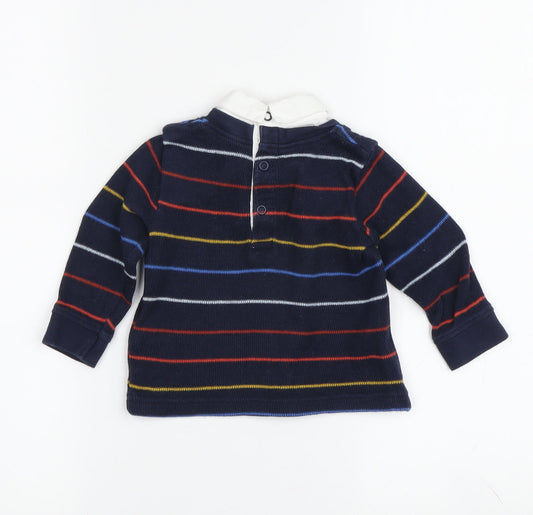Jasper Conran Boys Multicoloured Striped Collared Jumper