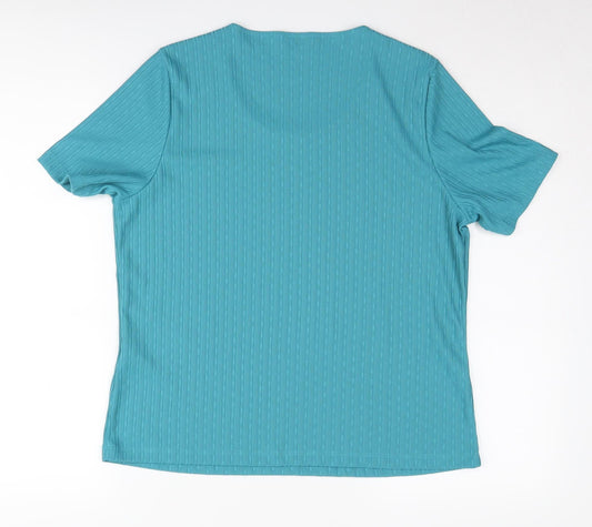 Eastex Women's Blue Knit T-Shirt Size 14