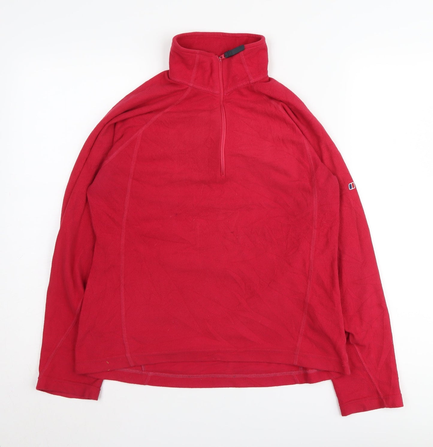 Berghaus Women's Red Fleece Sweatshirt 1/4 Zip Size 10