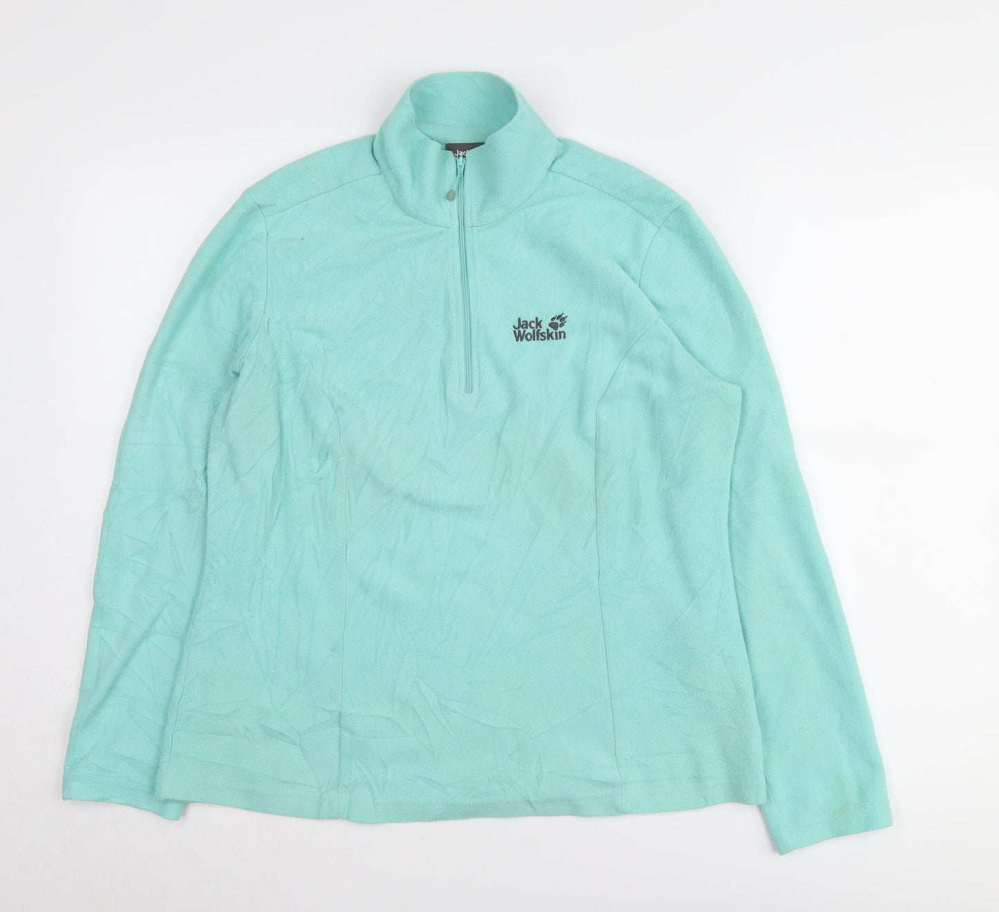 Jack Wolfskin Women's Green L Hoodie 1/2 Zip Fleece