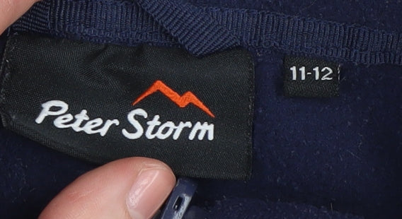 Additional view of Peter Storm boys’ blue zip jacket 11-12 years full zip outdoor