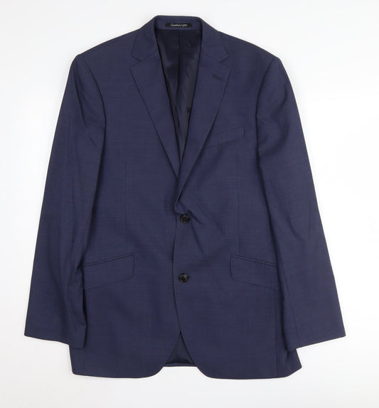 Mens 40 Chest Regular Austin Reed Blue Two-Button Blazer