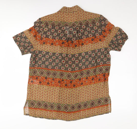 Eastex Women's Multicoloured Button-Up Shirt, Size 10