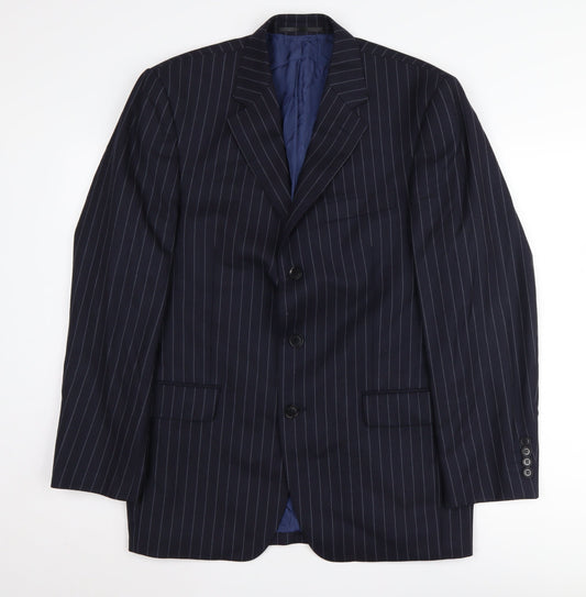 Austin Reed Men's Blue Striped Blazer, Size 40R, Business Formal