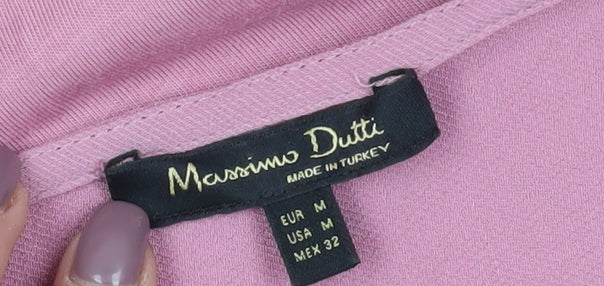 Massimo Dutti Women's Pink Tunic Blouse, M, Square Neck