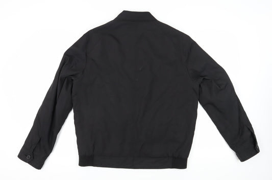 Jeff Banks Men's Black Bomber Jacket, Medium, Collared