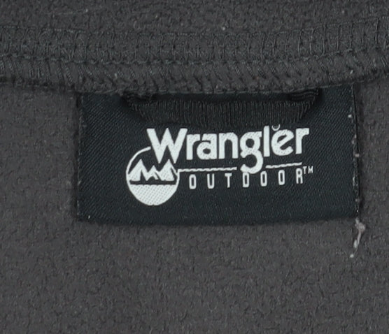 Wrangler Men's Black L 1/2 Zip Fleece Sweatshirt