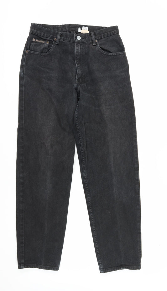 Calvin Klein Women's Black Jeans Size L Dark Wash