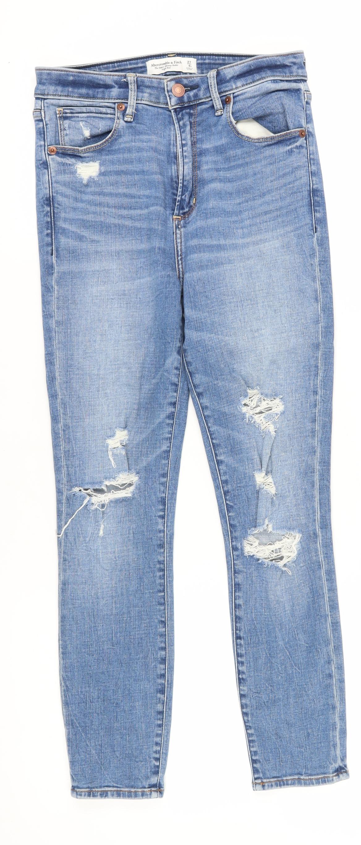 Abercrombie & Fitch Blue Ankle Jeans Size 4 Women