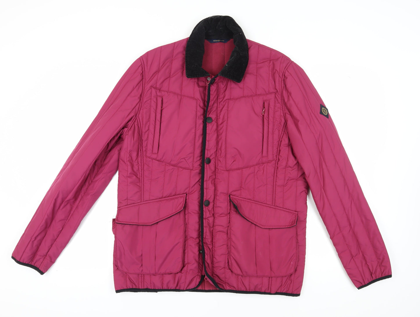 Henri Lloyd Men's Pink Quilted Winter Jacket L