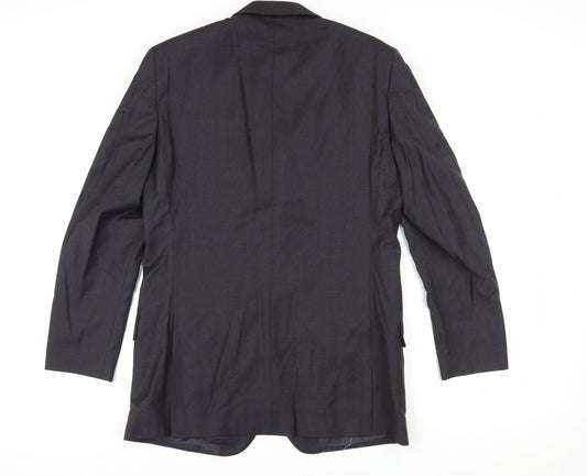 T.M.Lewin Men's Grey 40L Wool Suit Jacket