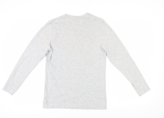 Harry Potter Unisex Grey T-Shirt, Size S, Long Sleeve