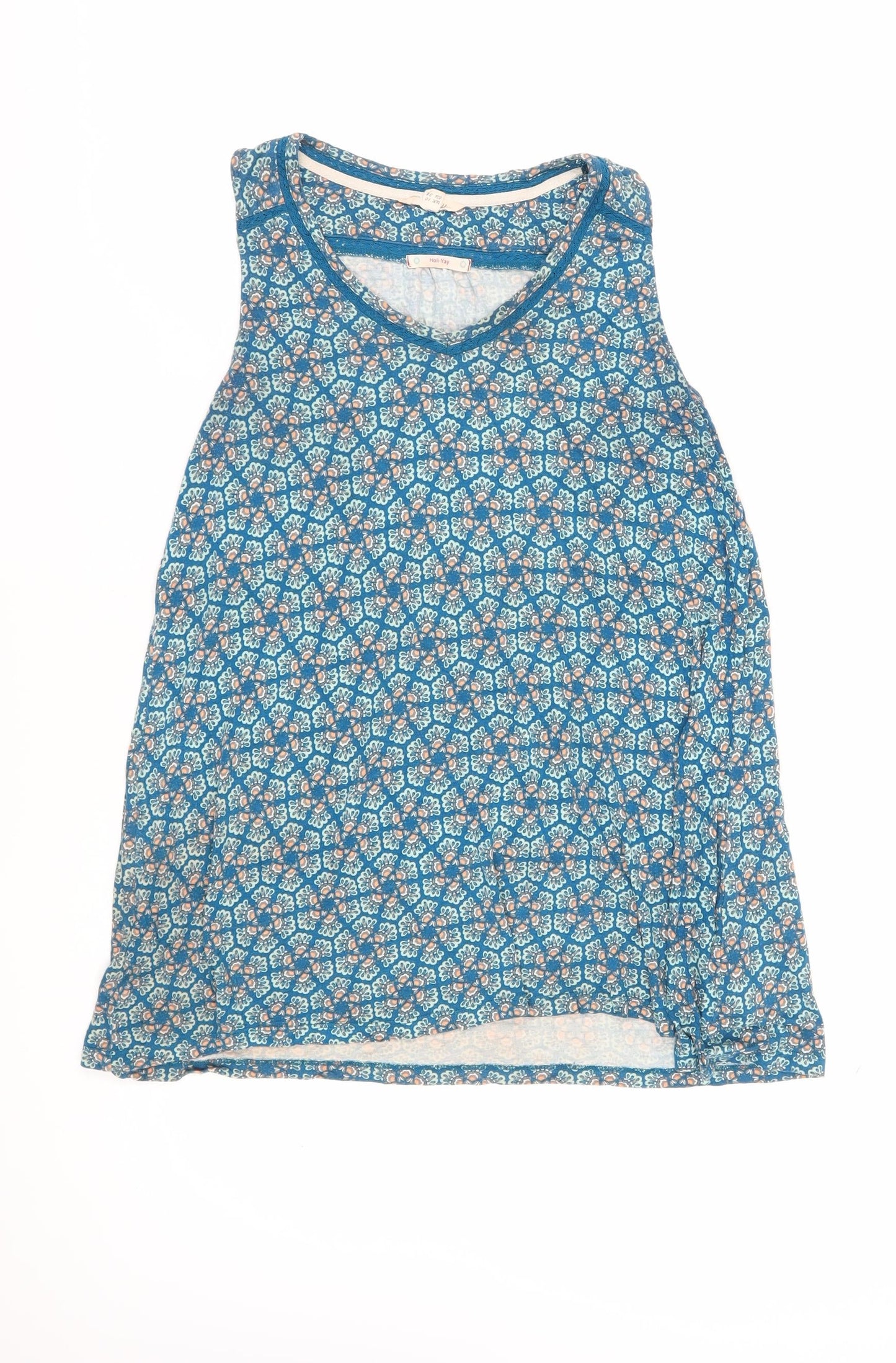 White Stuff Women's Blue Floral A-Line Dress - Size 10, Summer