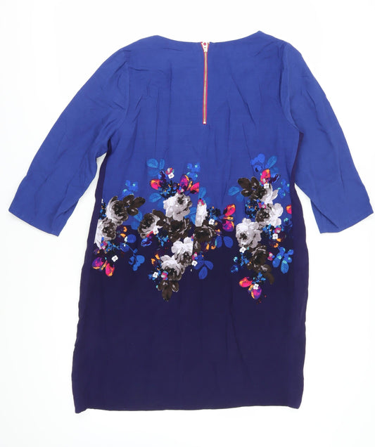 Joules Women's Blue Floral Shift Dress, M