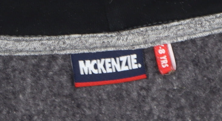 McKenzie Boys Grey Full Zip Hoodie 7-8 Years