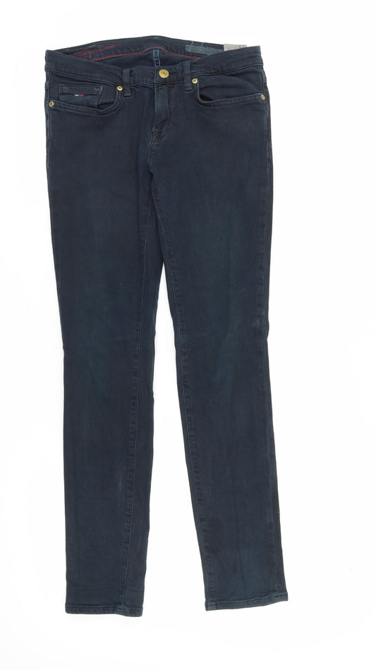 Additional front view of Hilfiger Denim Women Blue Skinny Jeans, size M