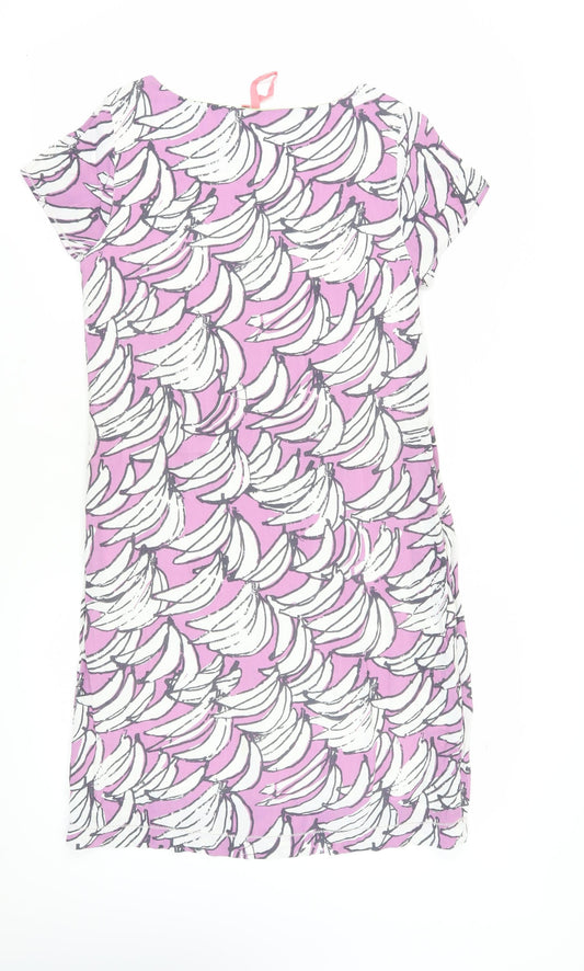 White Stuff Women’s Multicoloured Banana T-Shirt Dress Size 10