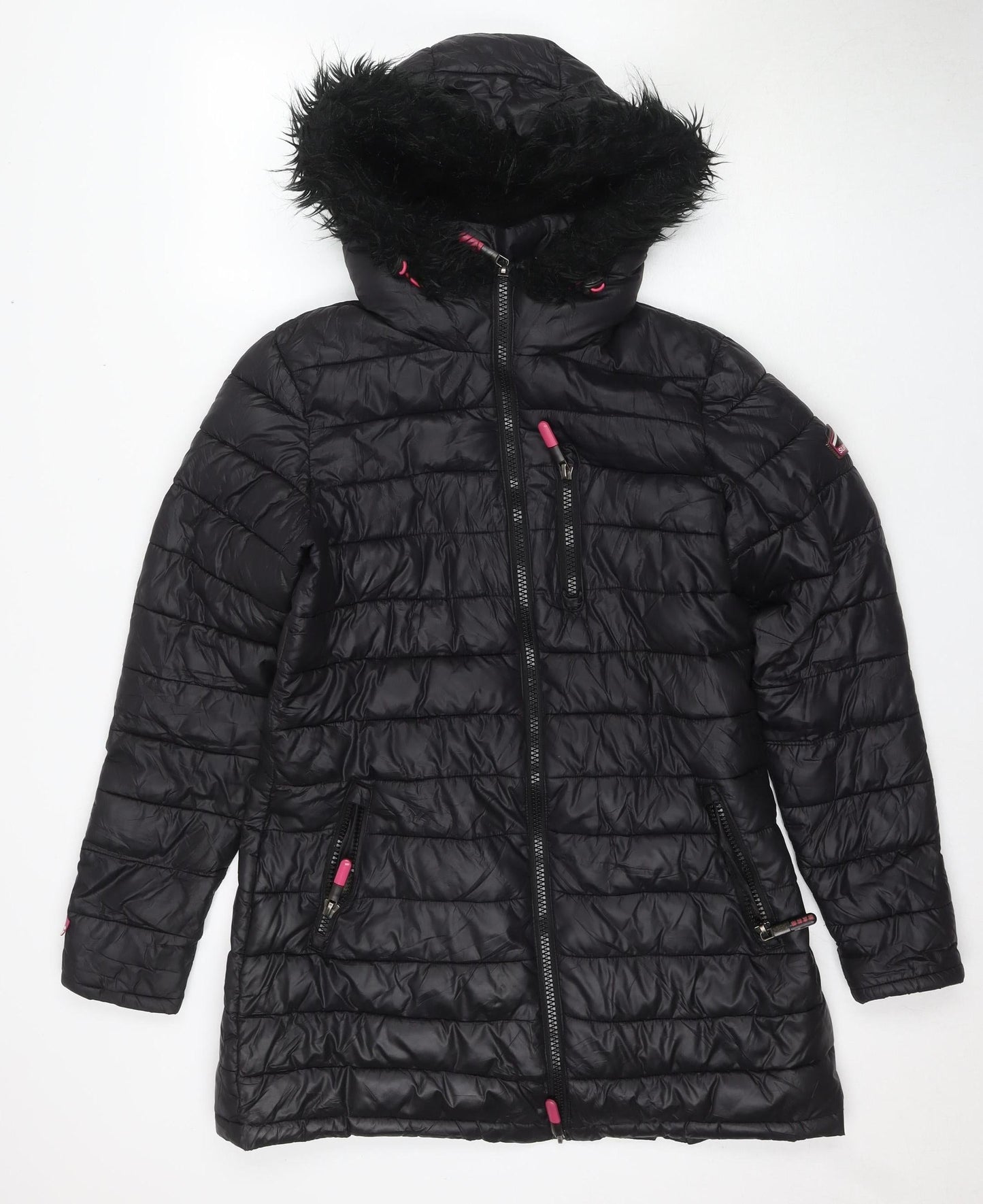 Superdry Women's Black Puffer Jacket L