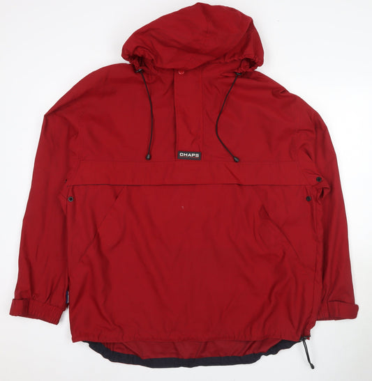 Ralph Lauren Men's Red Anorak Jacket L - Casual Autumn/Winter Wear